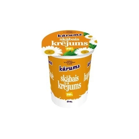 Sour cream Karums, 20%, 370g