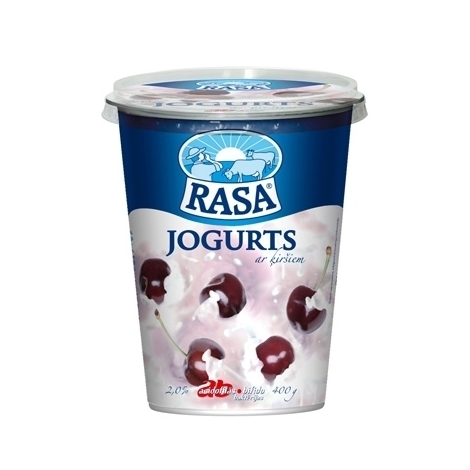 Yogurt with cherries, Rasa, 400g