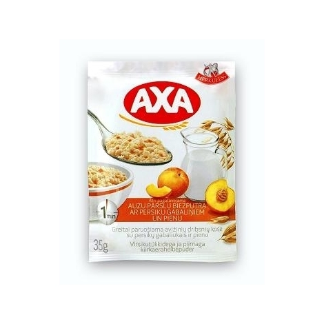 Oatmeal porridge with peach slices, AXA, 35g