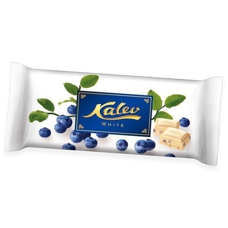 White chocolate with blueberries, Kalev white, 95g