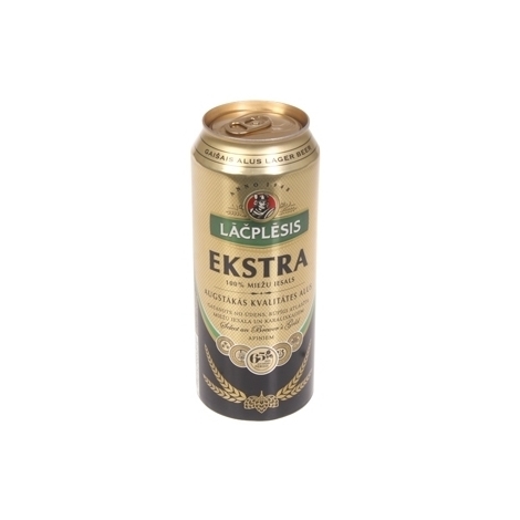 Light beer Ekstra, Lacplesis canned, 5.4%, 0.5l