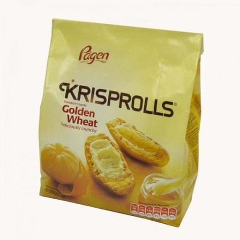 Crispbread Krisprolls Golden Wheat, 200g