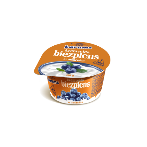Creamy curd with blueberries, Kārums, 160g
