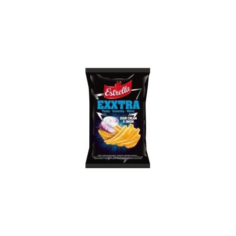 Chips with sour cream and onion flavor Exxtra, Estrella, 140g