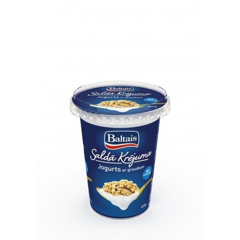 Lactose-free cream yogurt with grain, Tukuma piens, 400g