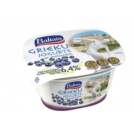 Baltais Grieķu jogurts ar mellenēm, Tukuma piens, 160g