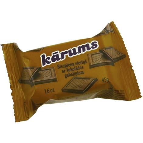 Curd snack with chocolate, Kārums, 45g