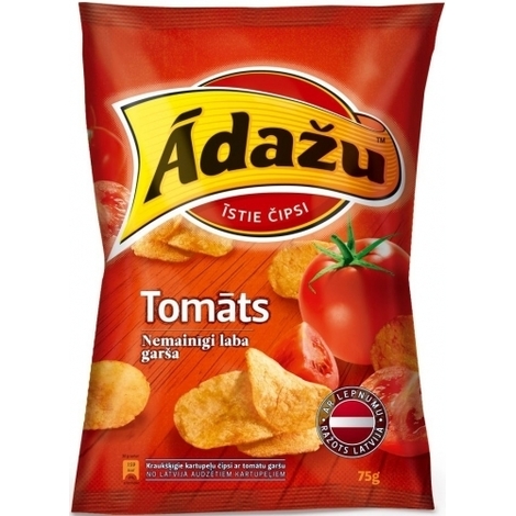 Chips with tomato flavour, Ādažu, 75g