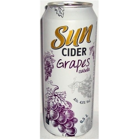 Grape cider Sun, 4.5%, 500ml