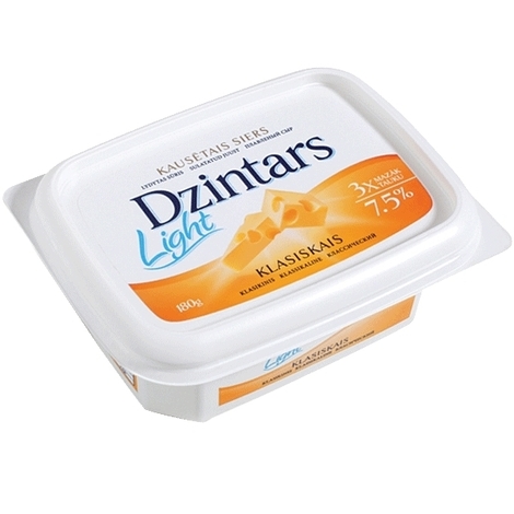 Плавленый сыр классический, Dzintars Light, 180г