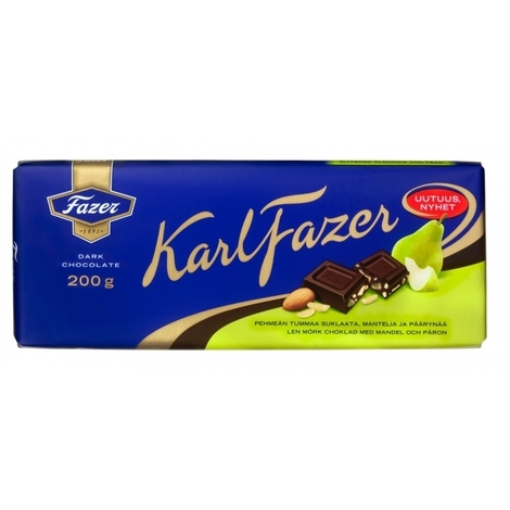 Chocolate with pears and almonds Karl Fazer, 200g
