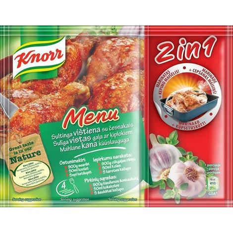 Mērce Knorr 2in1, sulīgai vistai ar ķiplokiem, 28g