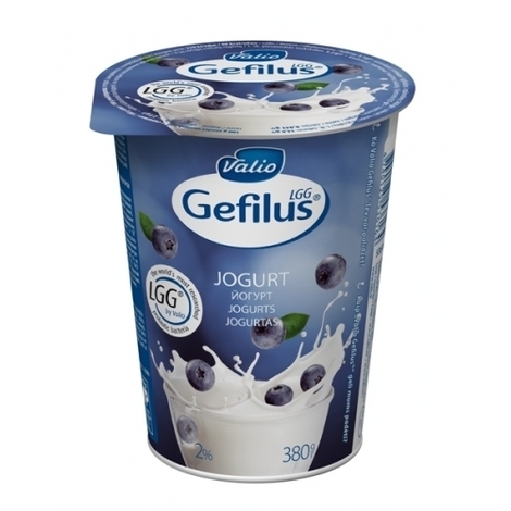 Yogurt with blueberries Valio Gefilus, 380g
