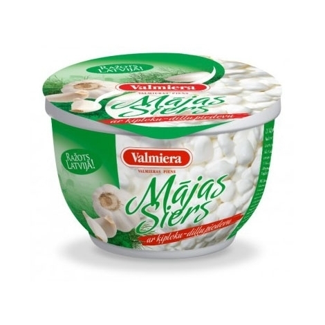 Cottage cheese with garlic and dill additive, Valmieras piens, 180g