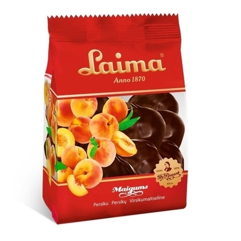 Marshmallow with peach flavor, Laima, 200g