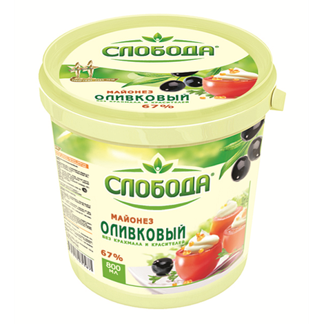 Olive mayonnaise Sloboda, 67%, 800ml