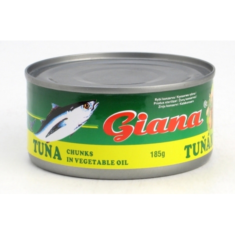 Tuna pieces in vegetable oil, Giana, 185g