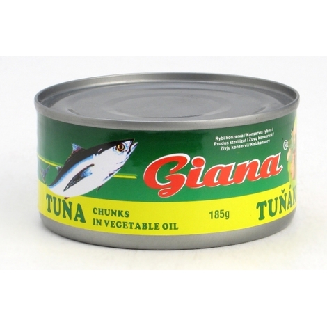 Tunča gabaliņi augu eļļā, Giana, 185g