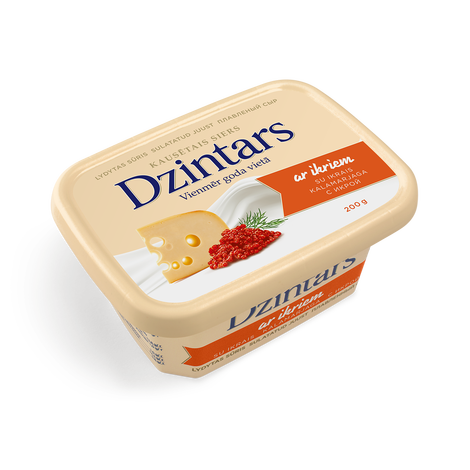 Processed cheese with caviar, Dzintars, 200g
