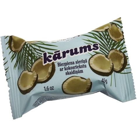 Curd snack with coconut crumb, Kārums, 45g