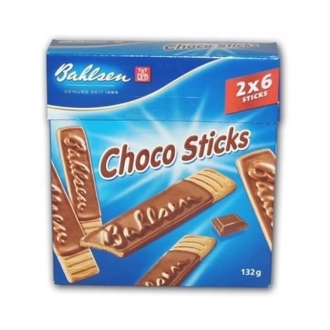 Cepumi ar šokolādi, Bahlsen Choco Sticks, 132g