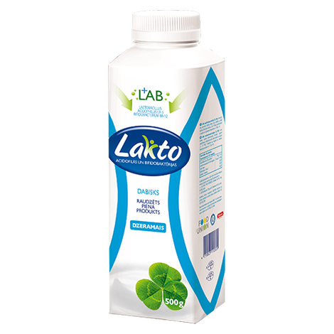 Raudzēts piena produkts Lakto, dabisks, 500g