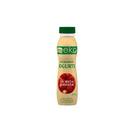 Drinking ecological yogurt with wild strawberries, Tukuma piens, 290g