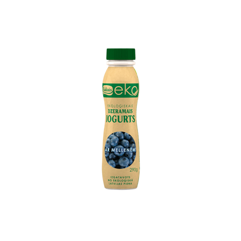 Ekoloģiskais dzeramais jogurts ar mellenēm, Tukuma piens, 290g