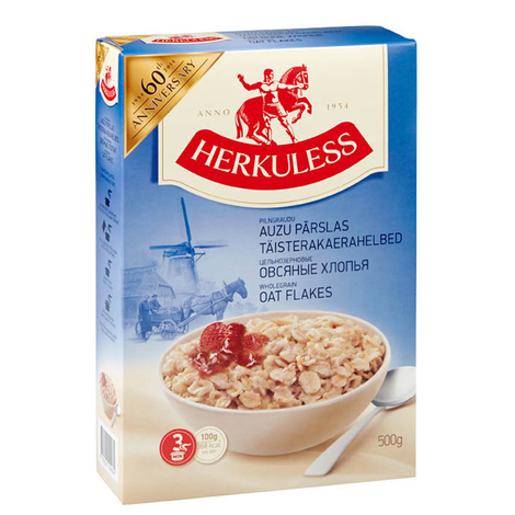 Whole wheat oatmeal, Herkuless, 500g