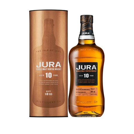 Viskijs Jura 10YO Single Malt kārbā, 40%, 0.7l