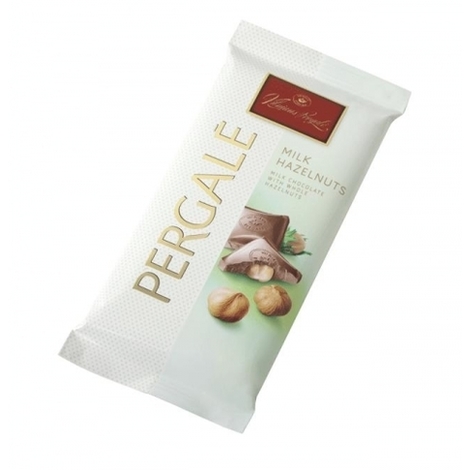 Šokolāde Pergale, piena ar lazdu riekstiem, 100g