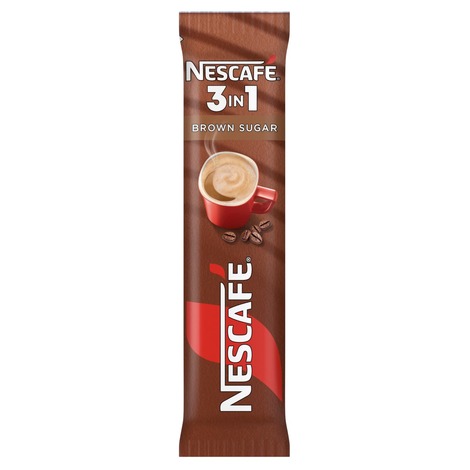 Šķīstošais kafijas dzēriens Nescafe ar brūno cukuru 3in1, 16.5g