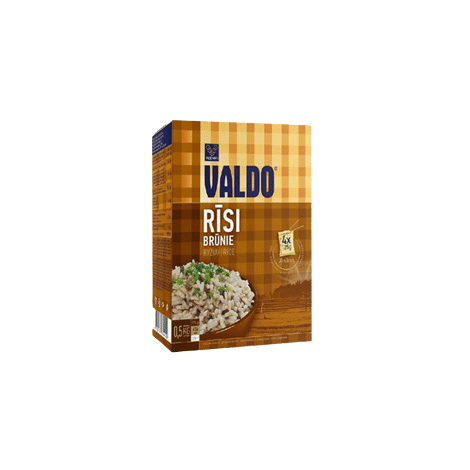 Rīsi VALDO BRŪNIE kārba 4x125g, 500g