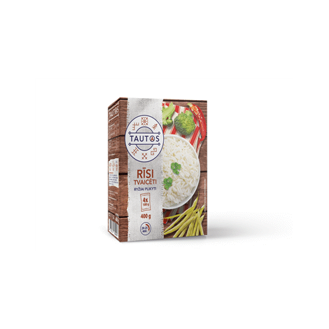 Tvaicēti rīsi TAUTAS 4x100g, 400g