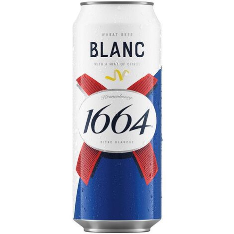 Alus Kronenbourg 1664 blanc skārdenē, 5%, 0.5l
