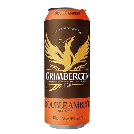 Alus Grimbergen Double Ambree skārdenē, 6.5%, 0.5l