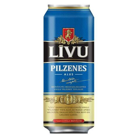 Alus Līvu Pilzenes skārdenē, 4.4%, 0.5l