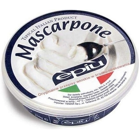 Свежий сыр, Mascarpone epiu 80%, 250г