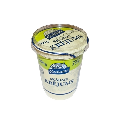 Skābais krējums, Cesvaine, 15%, 500g