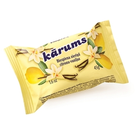 Curd snack with lemon and vanilla, Kārums, 45g