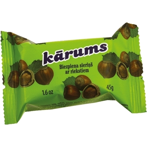 Curd snack with nuts, Kārums, 45g