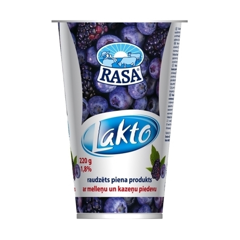 Acidified product with blueberries Lakto, Rasa, 220g