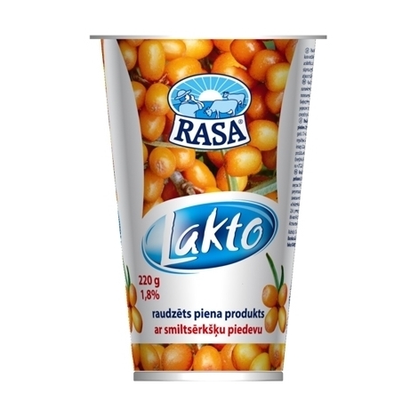 Acidified product with sea buckthorn Lakto, Rasa, 220g