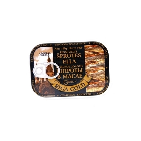 Šprotes eļļā, Rīgas zelts, 100g