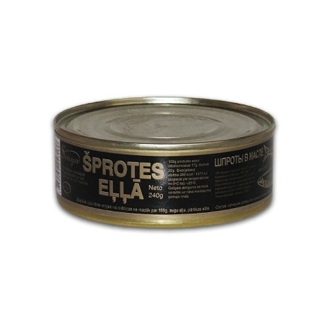 Šprotes eļļā, Latvian Gold, 240g