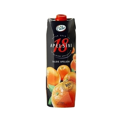 Sweet orange juice 18 Oranges, Cido, 100%, 1l