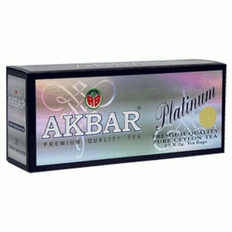 Melnā tēja, Akbar Platinum, 25 maisiņi, 50g