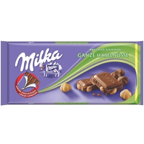 Šokolāde Milka Lazdu riekstu, 100g