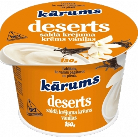 Sweet cream with vanilla, Kārums, 150g