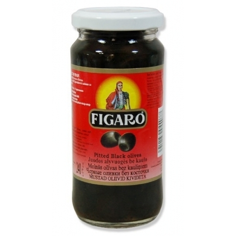 Melnās olīvas bez kauliņiem Figaro, 240g